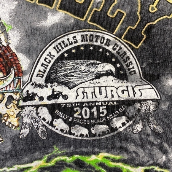 Sturgis 75th Annual Black Hills Motor Classic Rally Cut Off Tshirt 2014 - Picture 5 of 12